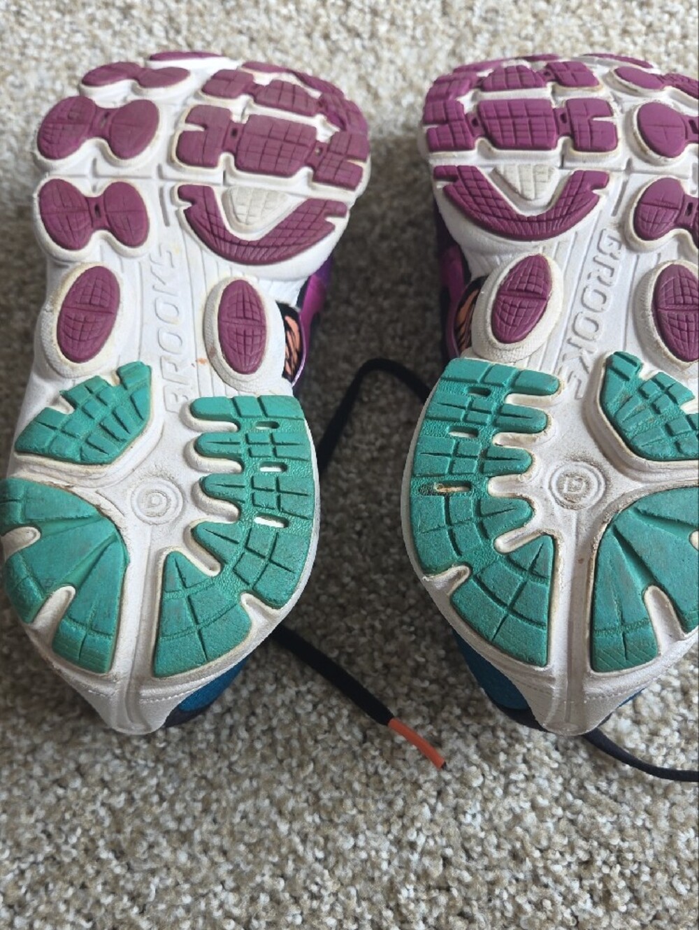Brooks Women's Purple Teal Pink Running Sneakers - Picture 8 of 10